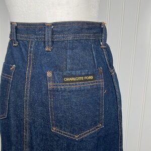 Vintage a-line jean skirt